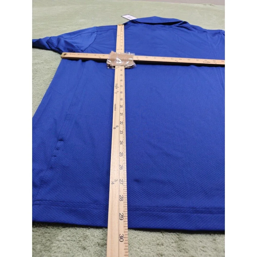 Cutter & Buck Mens XL Blue Polo Golf Shirt American Intercontinental Univ NWT
